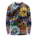 Custom NAIDOC Week 2024 Hawthorn Hawks Long Sleeve Shirt Australia Aboriginal Dot Painting