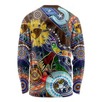 Custom NAIDOC Week 2024 Hawthorn Hawks Long Sleeve Shirt Australia Aboriginal Dot Painting