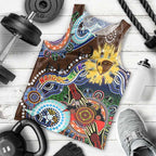 Custom NAIDOC Week 2024 Hawthorn Hawks Men Tank Top Australia Aboriginal Dot Painting