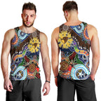 Custom NAIDOC Week 2024 Hawthorn Hawks Men Tank Top Australia Aboriginal Dot Painting
