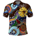 Custom NAIDOC Week 2024 Hawthorn Hawks Polo Shirt Australia Aboriginal Dot Painting