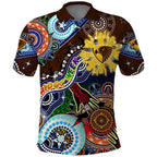 Custom NAIDOC Week 2024 Hawthorn Hawks Polo Shirt Australia Aboriginal Dot Painting