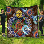 Custom NAIDOC Week 2024 Hawthorn Hawks Quilt Australia Aboriginal Dot Painting