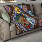 Custom NAIDOC Week 2024 Hawthorn Hawks Quilt Australia Aboriginal Dot Painting