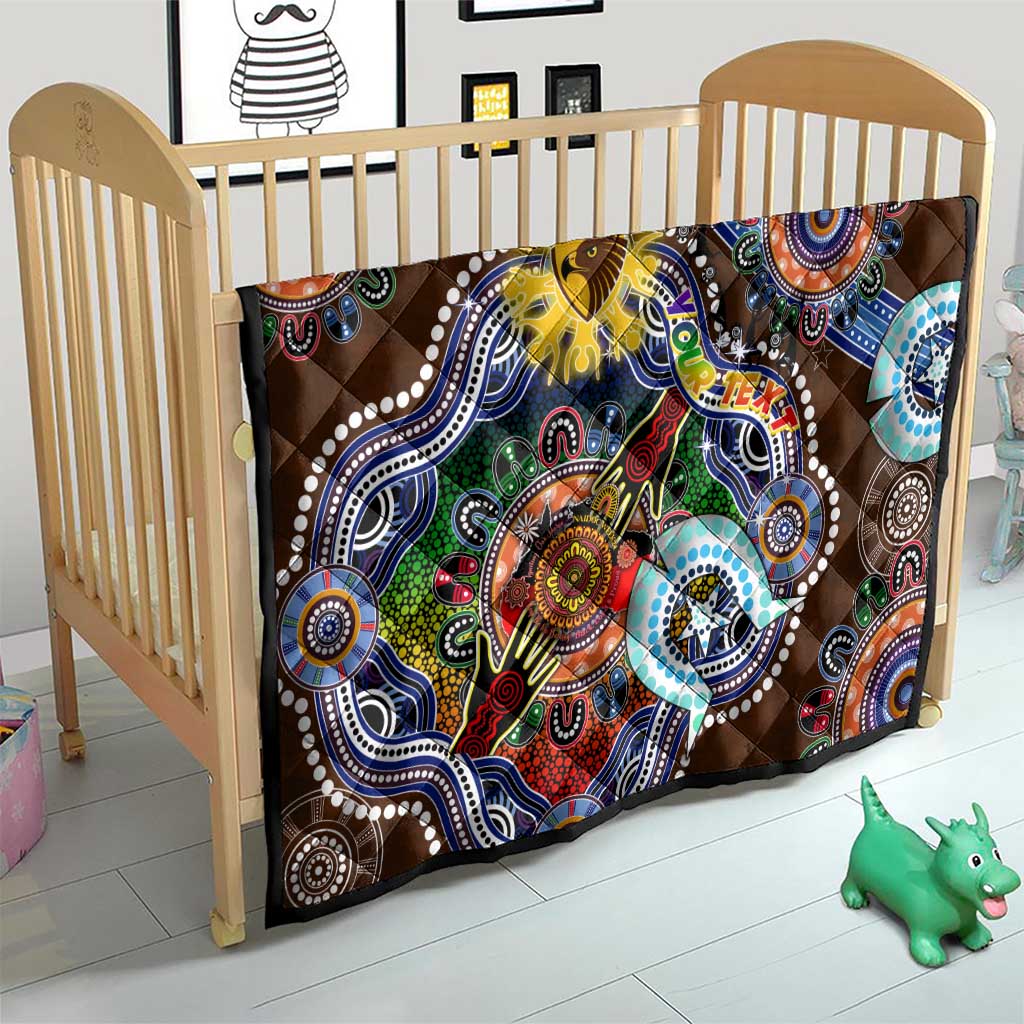 Custom NAIDOC Week 2024 Hawthorn Hawks Quilt Australia Aboriginal Dot Painting