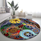 Custom NAIDOC Week 2024 Hawthorn Hawks Round Carpet Australia Aboriginal Dot Painting