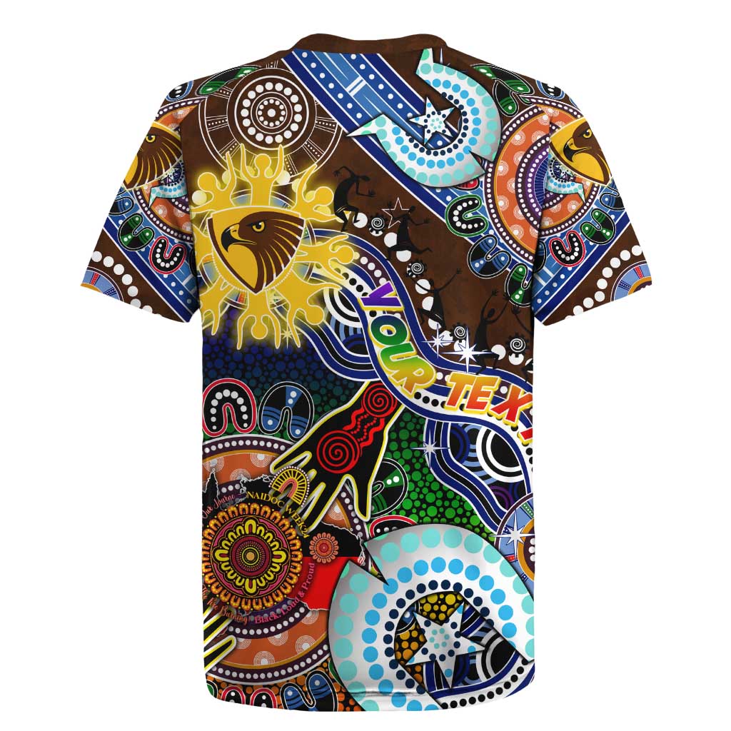 Custom NAIDOC Week 2024 Hawthorn Hawks Rugby Jersey Australia Aboriginal Dot Painting