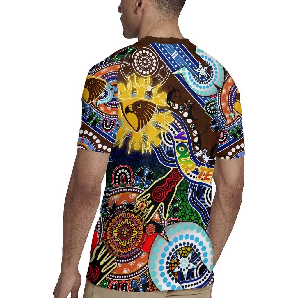 Custom NAIDOC Week 2024 Hawthorn Hawks Rugby Jersey Australia Aboriginal Dot Painting
