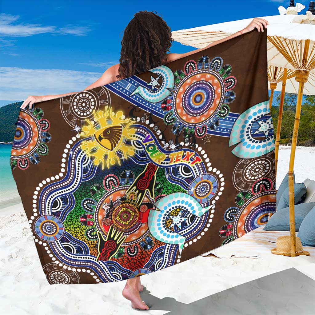Custom NAIDOC Week 2024 Hawthorn Hawks Sarong Australia Aboriginal Dot Painting