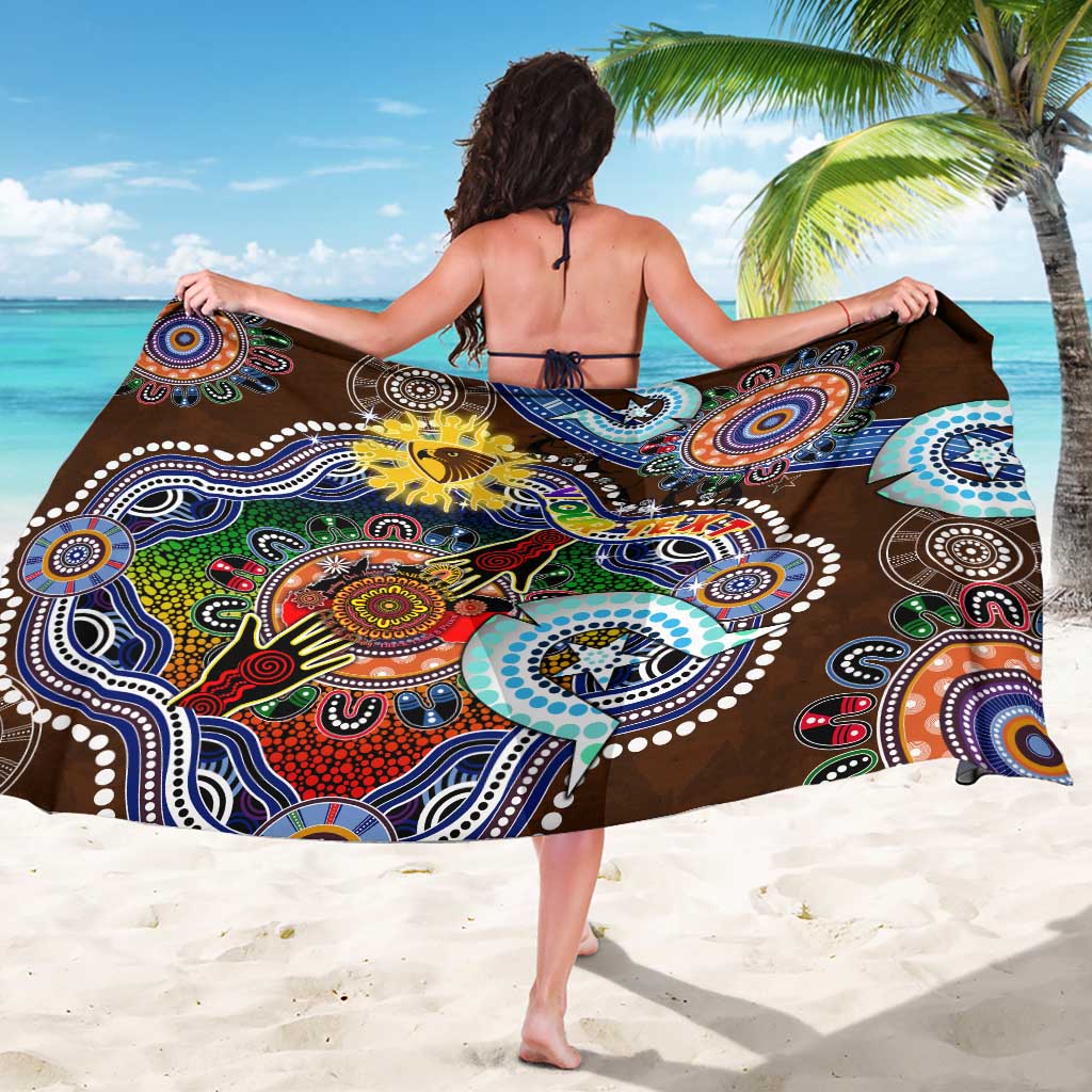 Custom NAIDOC Week 2024 Hawthorn Hawks Sarong Australia Aboriginal Dot Painting