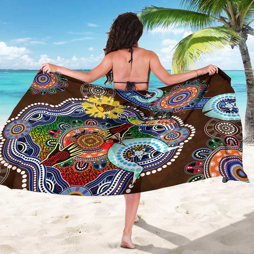 Custom NAIDOC Week 2024 Hawthorn Hawks Sarong Australia Aboriginal Dot Painting