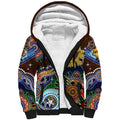 Custom NAIDOC Week 2024 Hawthorn Hawks Sherpa Hoodie Australia Aboriginal Dot Painting