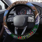 NAIDOC Week 2024 Hawthorn Hawks Steering Wheel Cover Australia Aboriginal Dot Painting