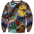 Custom NAIDOC Week 2024 Hawthorn Hawks Sweatshirt Australia Aboriginal Dot Painting