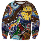 Custom NAIDOC Week 2024 Hawthorn Hawks Sweatshirt Australia Aboriginal Dot Painting