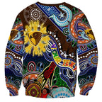 Custom NAIDOC Week 2024 Hawthorn Hawks Sweatshirt Australia Aboriginal Dot Painting