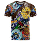 Custom NAIDOC Week 2024 Hawthorn Hawks T Shirt Australia Aboriginal Dot Painting