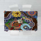 Custom NAIDOC Week 2024 Hawthorn Hawks Tablecloth Australia Aboriginal Dot Painting