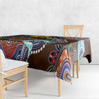 Custom NAIDOC Week 2024 Hawthorn Hawks Tablecloth Australia Aboriginal Dot Painting