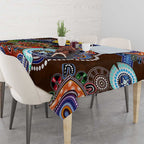 Custom NAIDOC Week 2024 Hawthorn Hawks Tablecloth Australia Aboriginal Dot Painting
