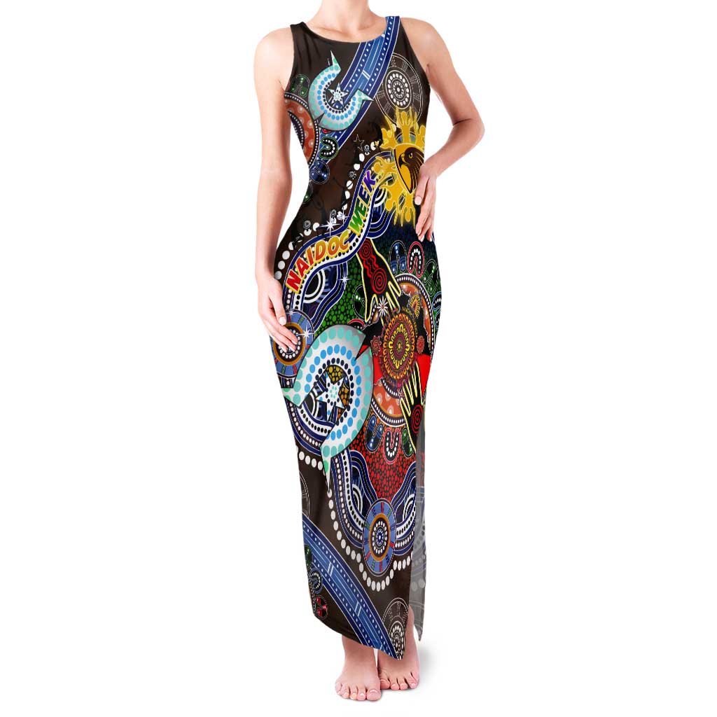 Custom NAIDOC Week 2024 Hawthorn Hawks Tank Maxi Dress Australia Aboriginal Dot Painting