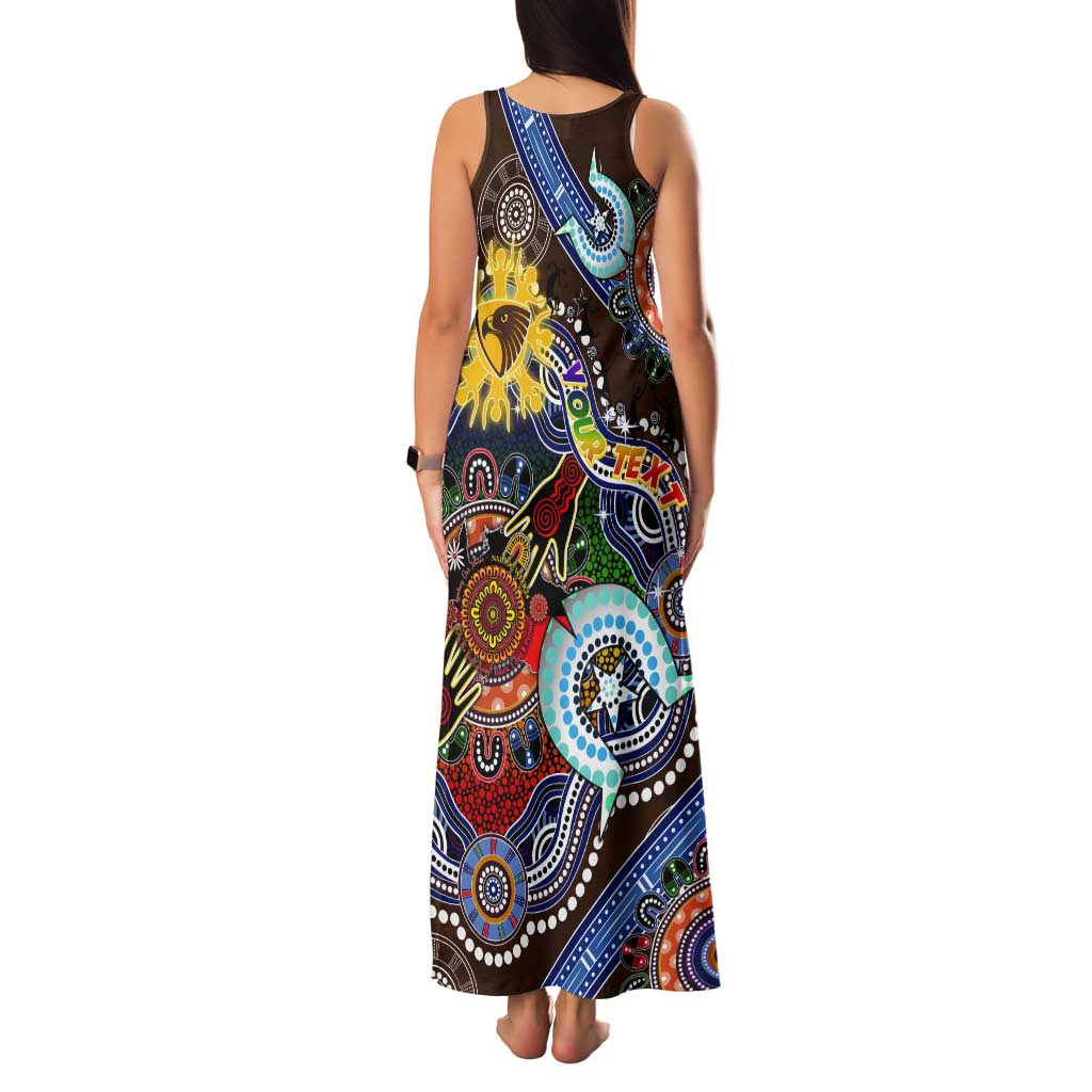 Custom NAIDOC Week 2024 Hawthorn Hawks Tank Maxi Dress Australia Aboriginal Dot Painting