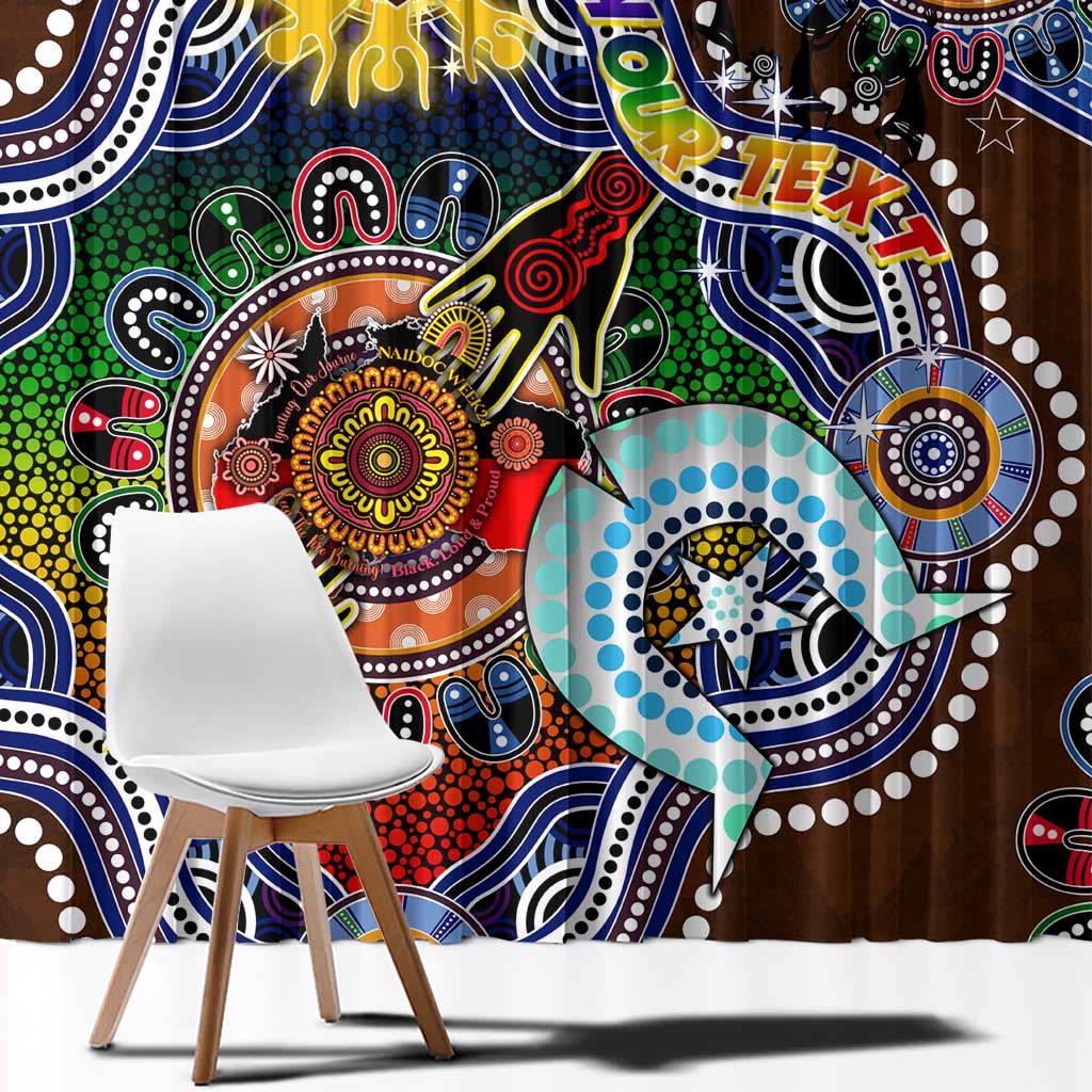 Custom NAIDOC Week 2024 Hawthorn Hawks Window Curtain Australia Aboriginal Dot Painting