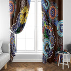 Custom NAIDOC Week 2024 Hawthorn Hawks Window Curtain Australia Aboriginal Dot Painting