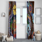 Custom NAIDOC Week 2024 Hawthorn Hawks Window Curtain Australia Aboriginal Dot Painting