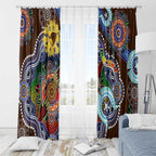 Custom NAIDOC Week 2024 Hawthorn Hawks Window Curtain Australia Aboriginal Dot Painting
