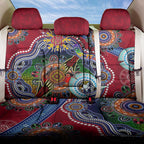 Custom NAIDOC Week 2024 Melbourne Demons Back Car Seat Cover Australia Aboriginal Dot Painting