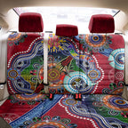 Custom NAIDOC Week 2024 Melbourne Demons Back Car Seat Cover Australia Aboriginal Dot Painting