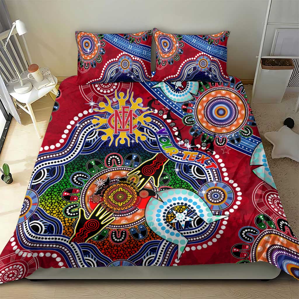 Custom NAIDOC Week 2024 Melbourne Demons Bedding Set Australia Aboriginal Dot Painting