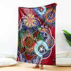 Custom NAIDOC Week 2024 Melbourne Demons Blanket Australia Aboriginal Dot Painting