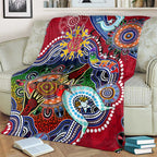 Custom NAIDOC Week 2024 Melbourne Demons Blanket Australia Aboriginal Dot Painting