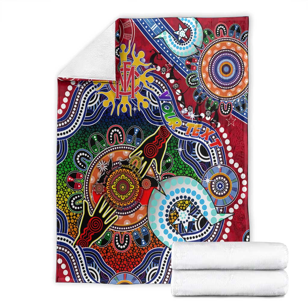 Custom NAIDOC Week 2024 Melbourne Demons Blanket Australia Aboriginal Dot Painting
