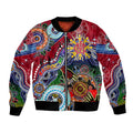 Custom NAIDOC Week 2024 Melbourne Demons Bomber Jacket Australia Aboriginal Dot Painting