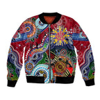 Custom NAIDOC Week 2024 Melbourne Demons Bomber Jacket Australia Aboriginal Dot Painting