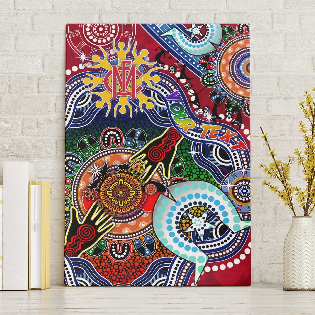 Custom NAIDOC Week 2024 Melbourne Demons Canvas Wall Art Australia Aboriginal Dot Painting