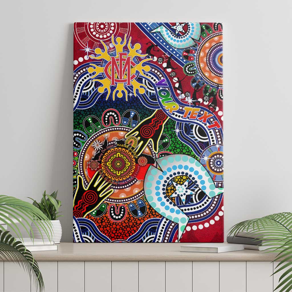 Custom NAIDOC Week 2024 Melbourne Demons Canvas Wall Art Australia Aboriginal Dot Painting