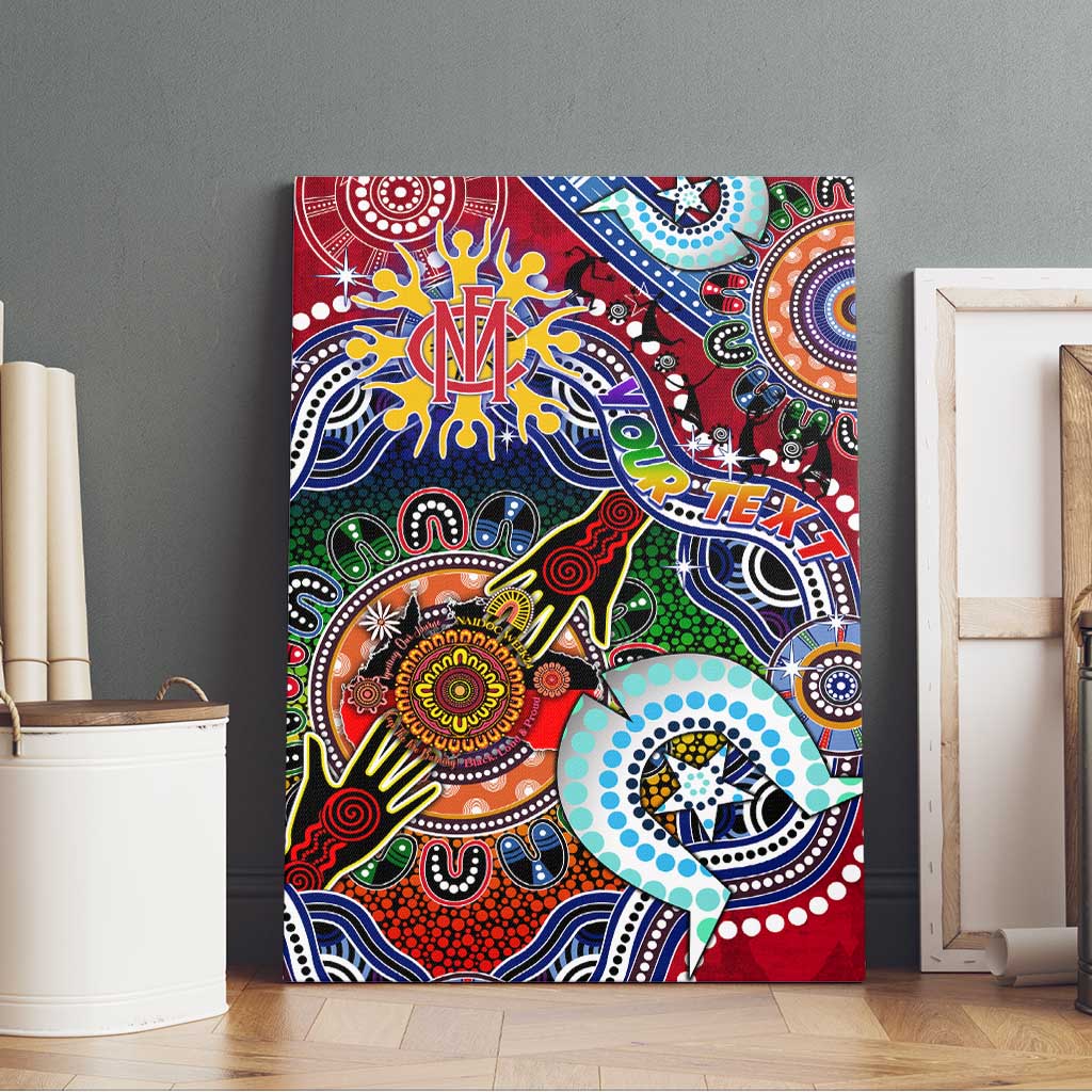 Custom NAIDOC Week 2024 Melbourne Demons Canvas Wall Art Australia Aboriginal Dot Painting