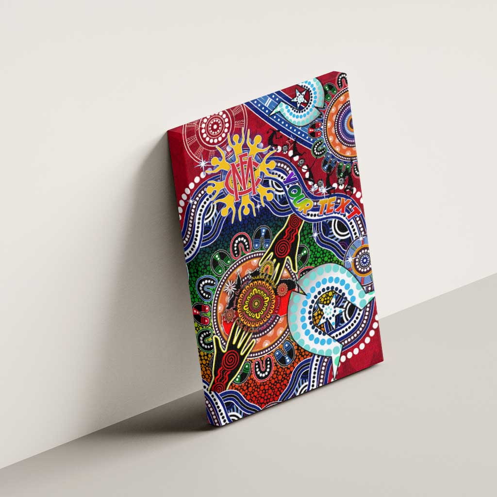 Custom NAIDOC Week 2024 Melbourne Demons Canvas Wall Art Australia Aboriginal Dot Painting