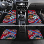 Custom NAIDOC Week 2024 Melbourne Demons Car Mats Australia Aboriginal Dot Painting