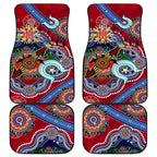 Custom NAIDOC Week 2024 Melbourne Demons Car Mats Australia Aboriginal Dot Painting