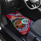 Custom NAIDOC Week 2024 Melbourne Demons Car Mats Australia Aboriginal Dot Painting