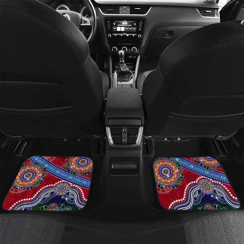 Custom NAIDOC Week 2024 Melbourne Demons Car Mats Australia Aboriginal Dot Painting