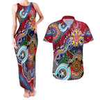 Custom NAIDOC Week 2024 Melbourne Demons Couples Matching Tank Maxi Dress and Hawaiian Shirt Australia Aboriginal Dot Painting