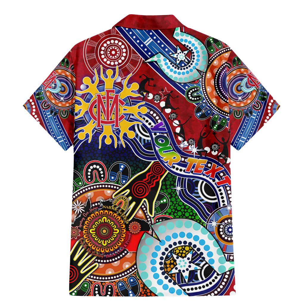Custom NAIDOC Week 2024 Melbourne Demons Family Matching Mermaid Dress and Hawaiian Shirt Australia Aboriginal Dot Painting