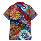 Custom NAIDOC Week 2024 Melbourne Demons Family Matching Mermaid Dress and Hawaiian Shirt Australia Aboriginal Dot Painting