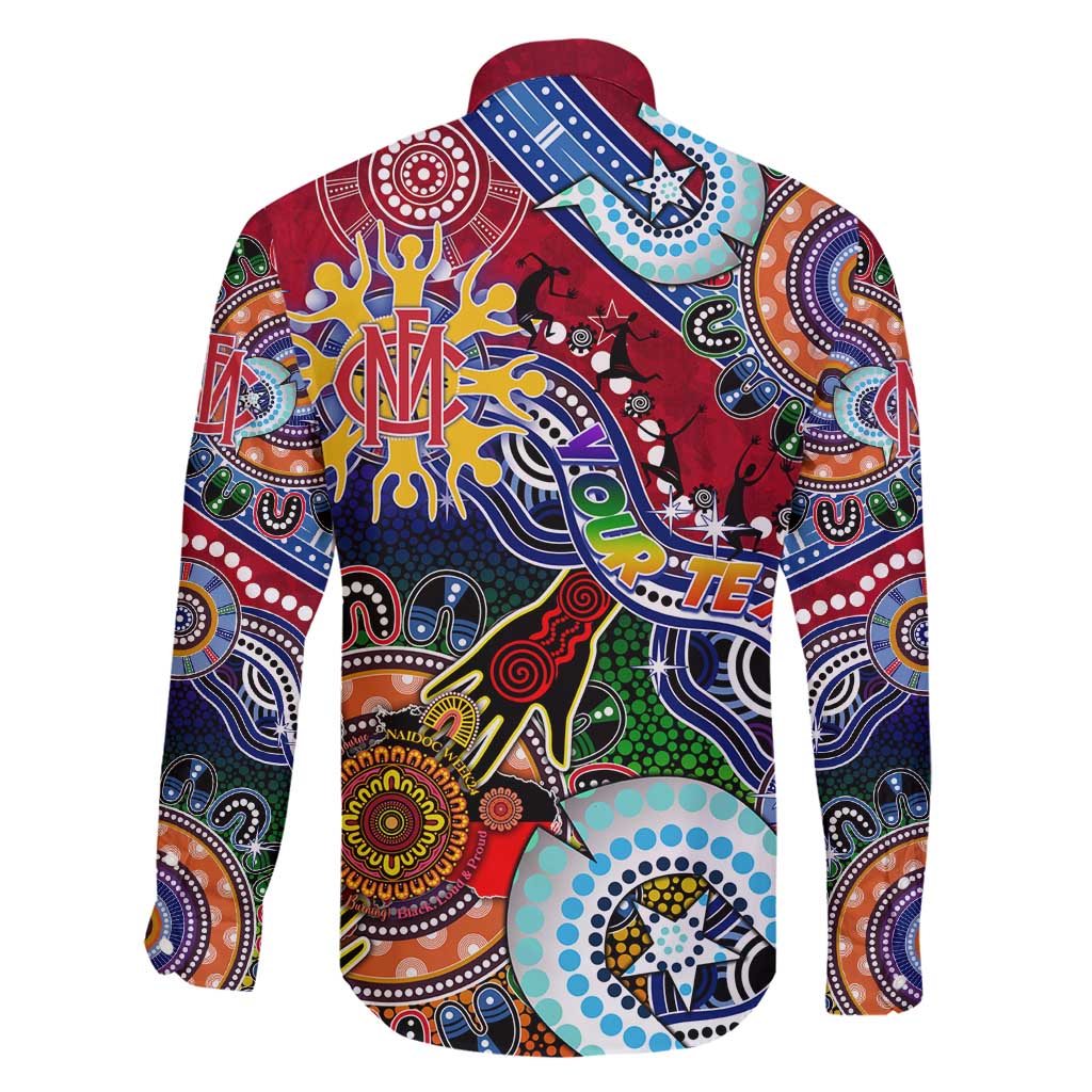 Custom NAIDOC Week 2024 Melbourne Demons Family Matching Mermaid Dress and Hawaiian Shirt Australia Aboriginal Dot Painting